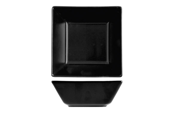 BOL CUADRADO STONEWARE NEG13X13 CM